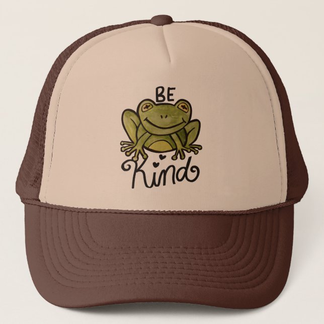 Gorra De Camionero Be Kind Frog (Anverso)