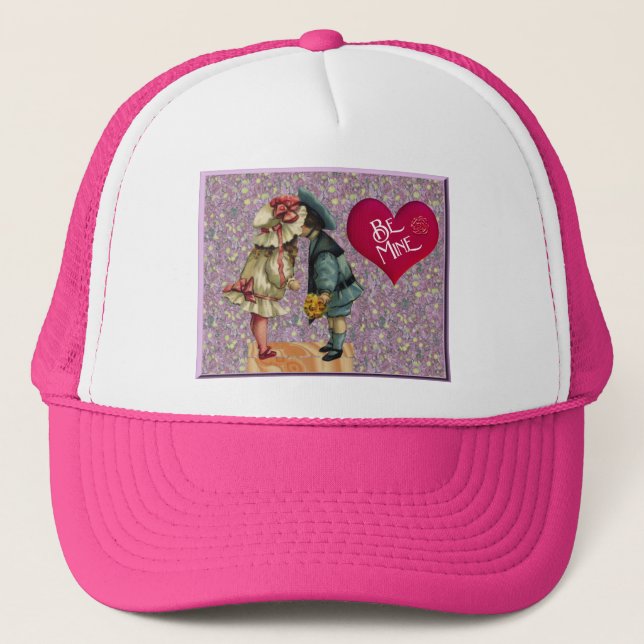 Gorra De Camionero "Be Mine" Valentine nostálgico dulce (Anverso)