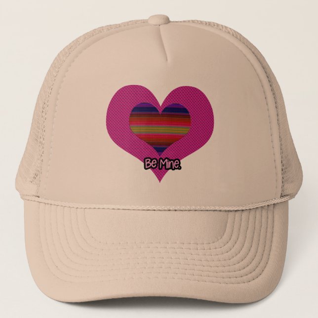 Gorra De Camionero Be Mine Valentine Rainbow Heart Heart (Anverso)