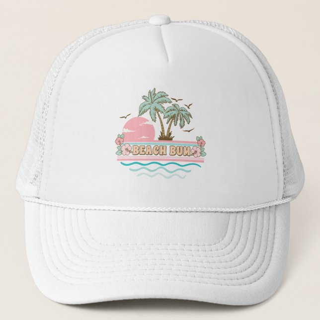 Gorra De Camionero Beach Bum Tropical Beach Summer (Anverso)