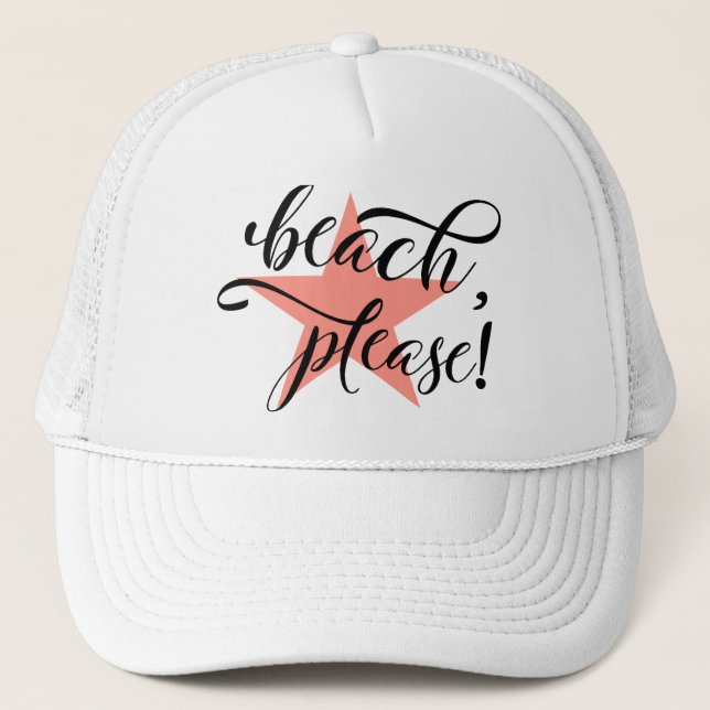 Gorra De Camionero Beach Please (Anverso)