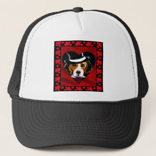 Gorra De Camionero Beagle Hearts