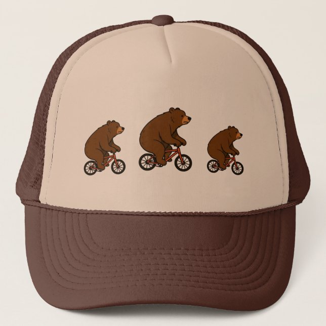 Gorra De Camionero Bear on a Bike – Wild Ride Vibes (Anverso)