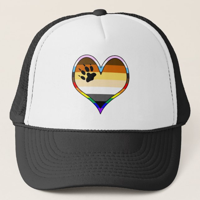 Gorra De Camionero Bear Pride Heart Trucker Hat (Anverso)