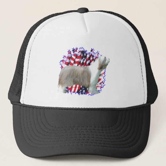 Gorra De Camionero Bearded Collie Patriot (Anverso)