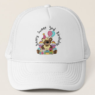 Gorra De Camionero Beary Sweet 3er cumpleaños camisetas y regalos