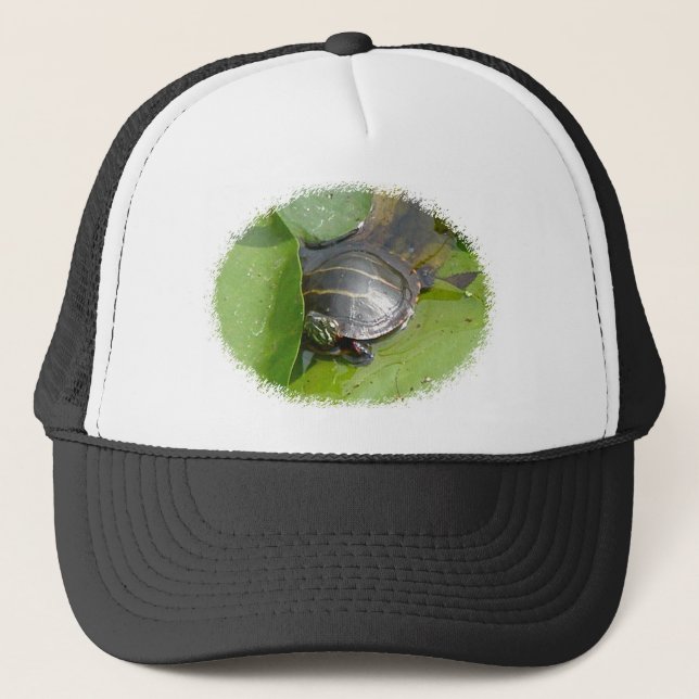 Gorra De Camionero Bebé con tortuga pintada en ílipos (Anverso)