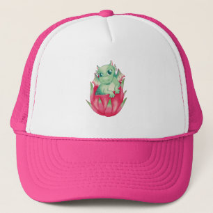 Gorra De Camionero Bebé dragón en una camiseta de pitahaya