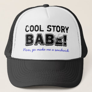 Gorra De Camionero Bebé fresco de la historia, bocadillo