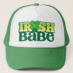 Gorra De Camionero ¡BEBÉ IRLANDÉS! lindo con un trébol