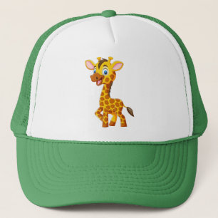Gorra De Camionero Bebé Jirafa Lindo Sonriendo Dibujo-35280