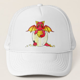 Gorra De Camionero Bebé lindo del dragón en el huevo agrietado -