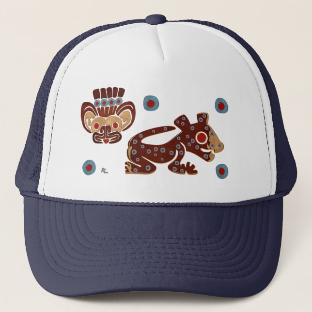Gorra De Camionero Bebé maya Jaguar (Anverso)