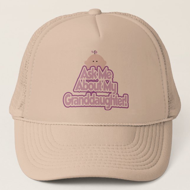 Gorra De Camionero Bebé pregunta por mis camisetas de nieta (Anverso)