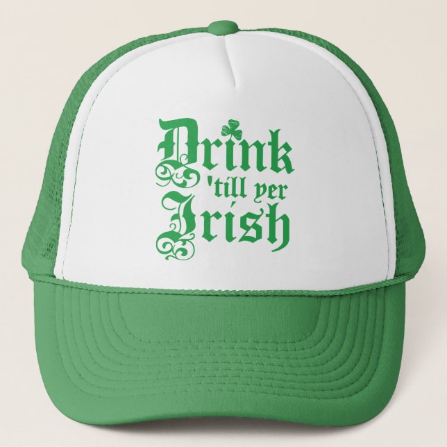 Gorra De Camionero Bebida 'hasta irlandés del YER (Anverso)