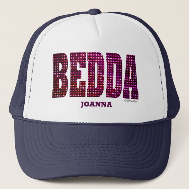 Gorra De Camionero Bedda Personalizada Faux Bling Trucker Hat (Anverso)