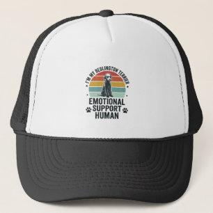 Gorra De Camionero Bedlington Terrier Apoyo Emocional Humano Vintage