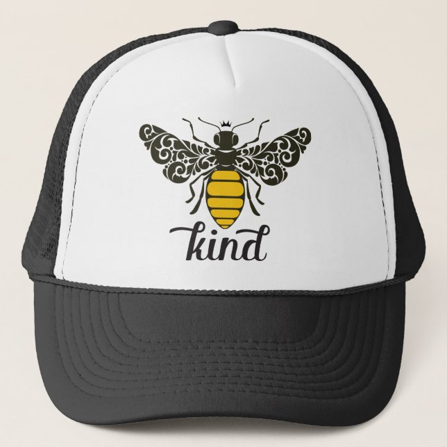 Gorra De Camionero Bee Kind | Ser amable | Ornate Bee (Anverso)