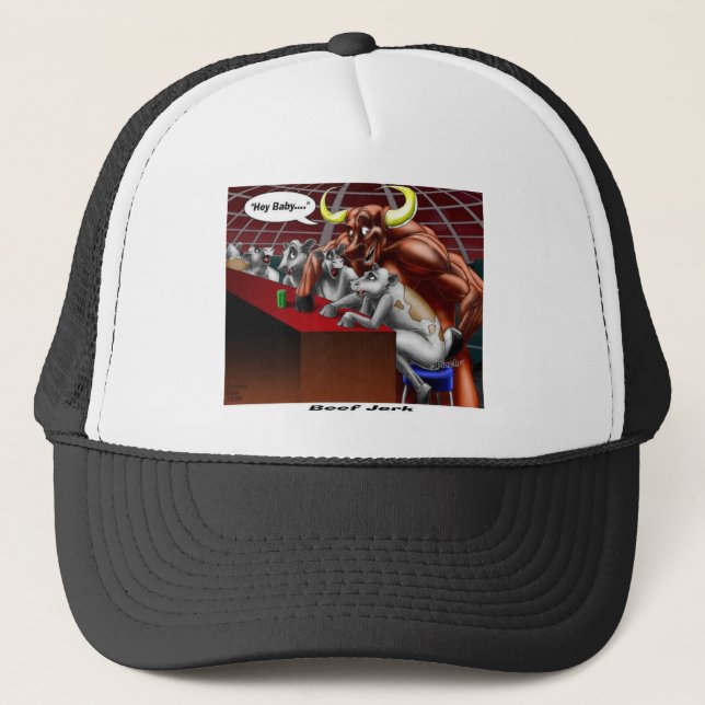 Gorra De Camionero Beef Jerky Origins Funny Cow & Bull Personalizados (Anverso)