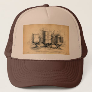Gorra De Camionero Beehives de carne de vacuno