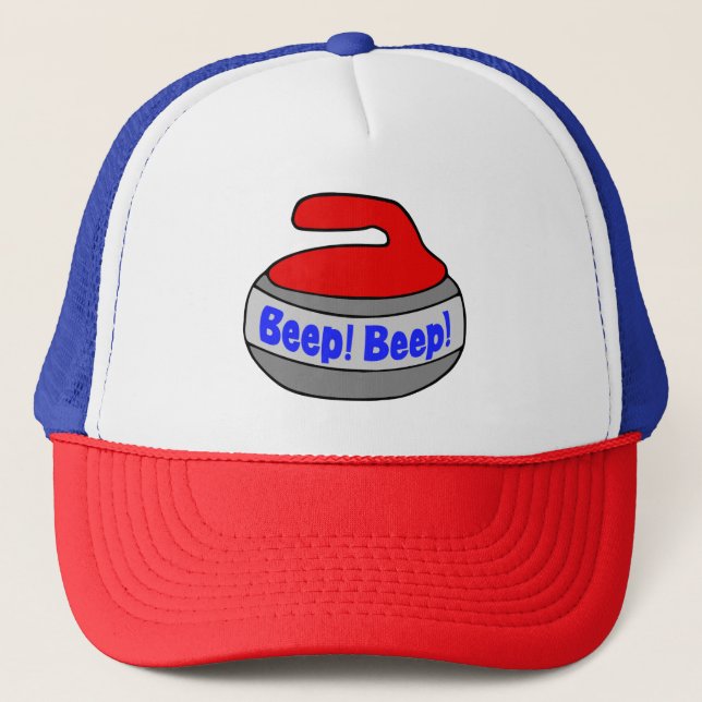 Gorra De Camionero Beep de toalla curvada. ¡Sonría! (Anverso)