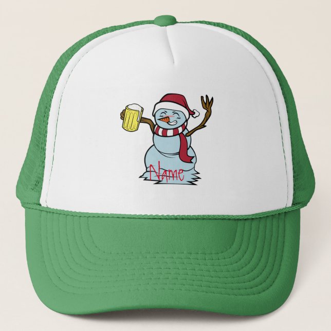 Gorra De Camionero Beer-Beer Snowman borracho Thunder_Cove (Anverso)
