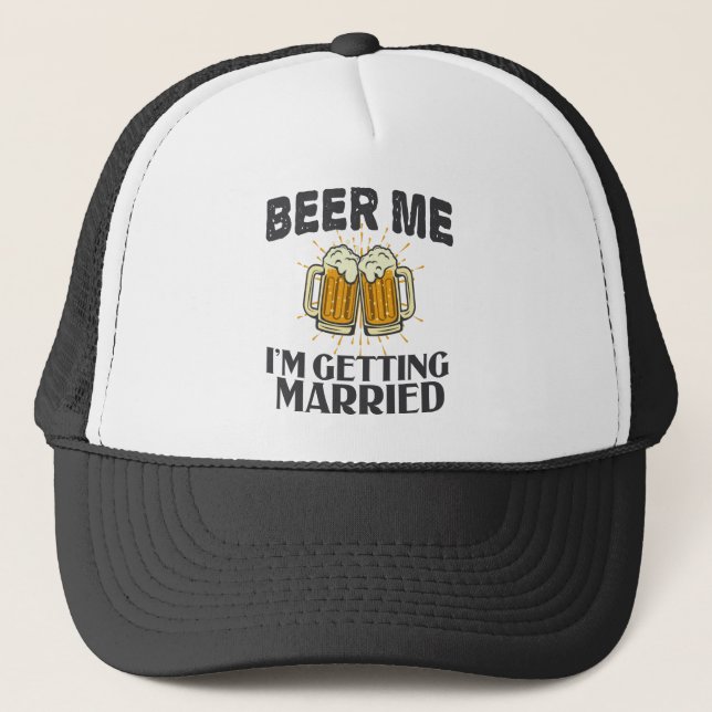 Gorra De Camionero Beer Me estoy casando con una fiesta de boda diver (Anverso)