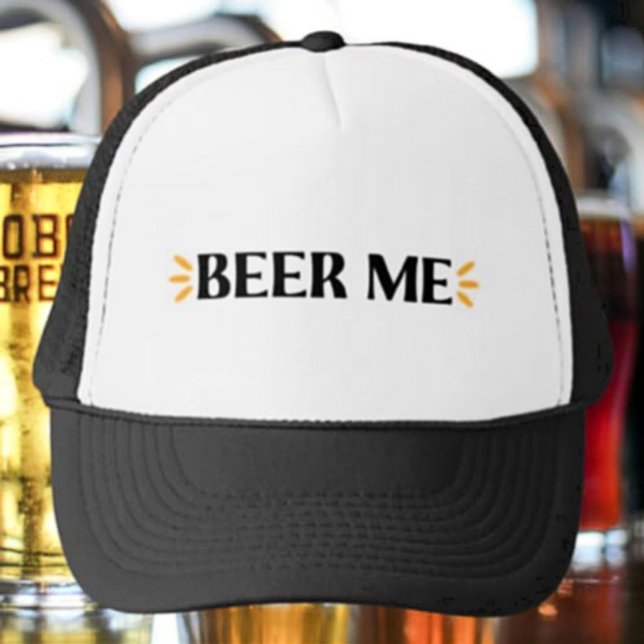 Gorra De Camionero Beer Me | Funny Typography Trucker Hat (Subido por el creador)