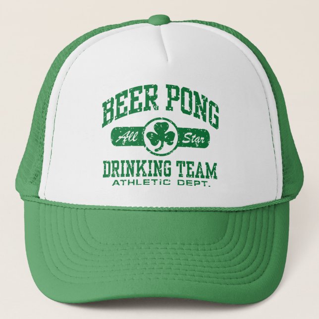 Gorra De Camionero Beer Pong irlandés (Anverso)