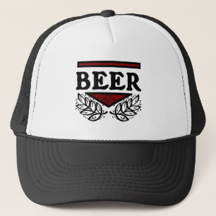 Gorra De Camionero BEER rojo y negro