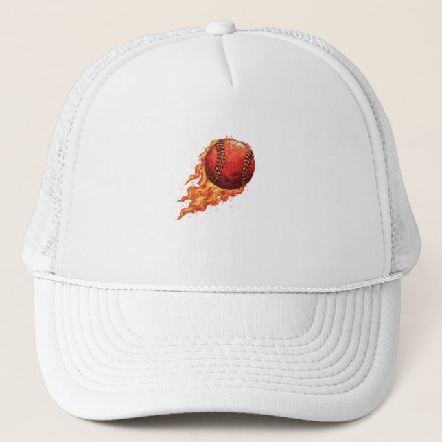 Gorra De Camionero Béisbol de Fuego  (Anverso)
