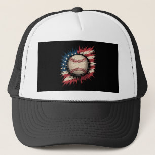 Gorra De Camionero Béisbol Patriótico USA Bandera Americana Deporte V
