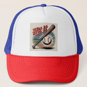 Gorra De Camionero Béisbol vintage "Hit It" Deportes retro