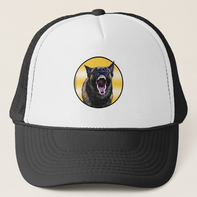 Gorra De Camionero Belga de descortezamiento Malinois "Maligator " (Anverso)