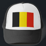 Gorra De Camionero Belgium Flag Hat<br><div class="desc">This trucker hat sports the flag of Belgium. Keep a cool head with a little Belgian flair.</div>