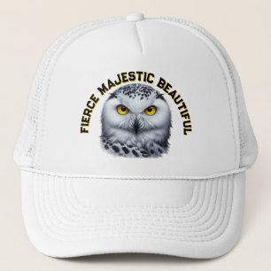 Gorra De Camionero Bella majestuosa de búho de nieve