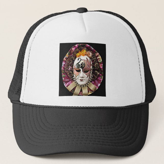 Gorra De Camionero Bella máscara masculina de carnaval (Anverso)