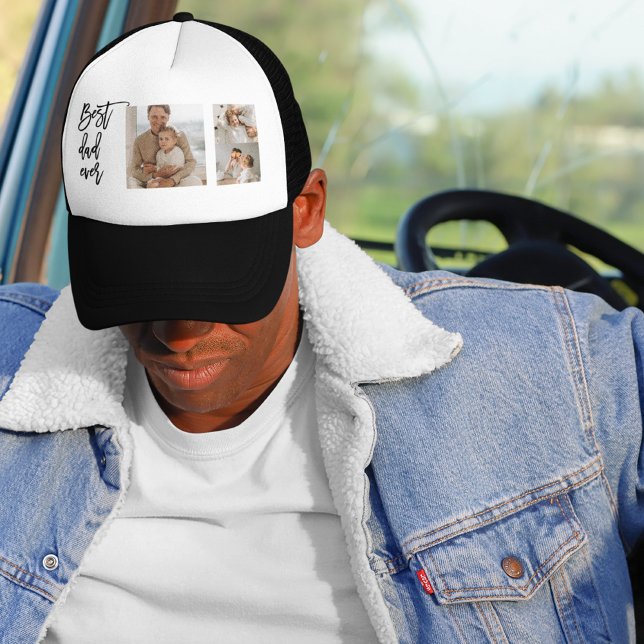 Gorra De Camionero Belleza Collage Foto Mejor Regalo De Papá Nunca (Subido por el creador)