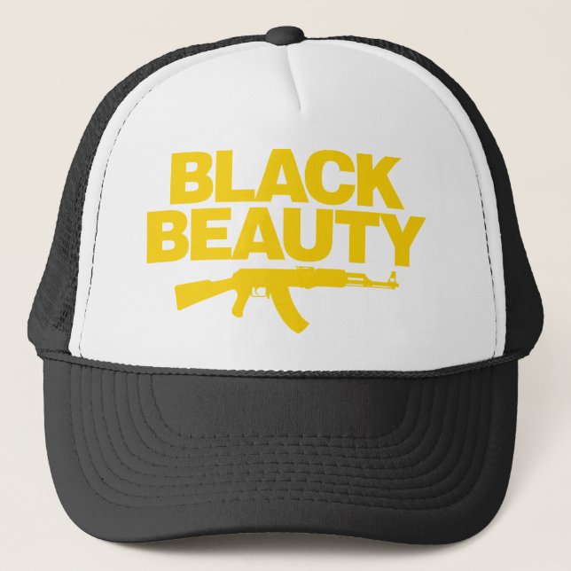 Gorra De Camionero Belleza negra AK - amarillo (Anverso)