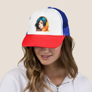 Gorra De Camionero Belleza vibrante de anime