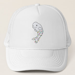 Gorra De Camionero Beluga Ballena Feliz Navidad Animales de invierno 