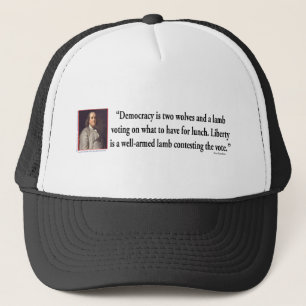 Gorra De Camionero Ben Franklin en el control de armas
