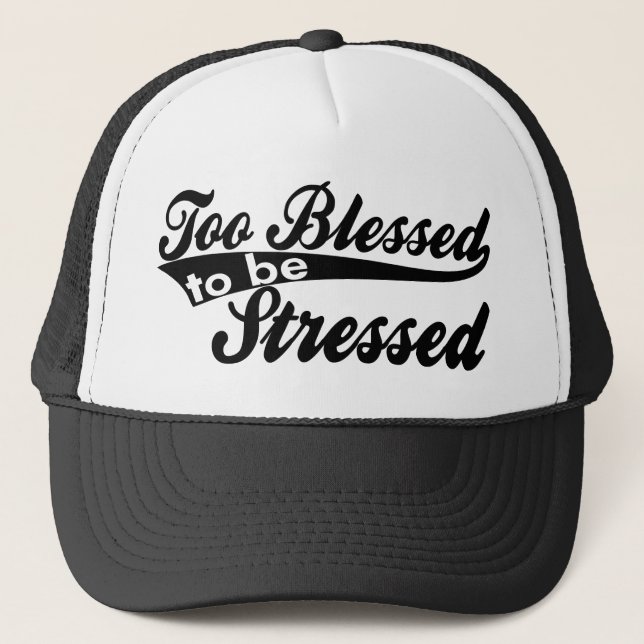Gorra De Camionero Bendecido también para ser diseño subrayado del (Anverso)