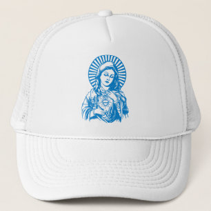 GORRA DE CAMIONERO BENDIDOS VIRGIN MARY POR EKLEKTIX DEVOTIONAL IMAGE