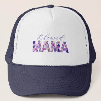 Gorra De Camionero Bendita camiseta de mamá con colorido texto floral