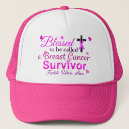 Gorra De Camionero Bendita sobreviviente de cáncer de mama