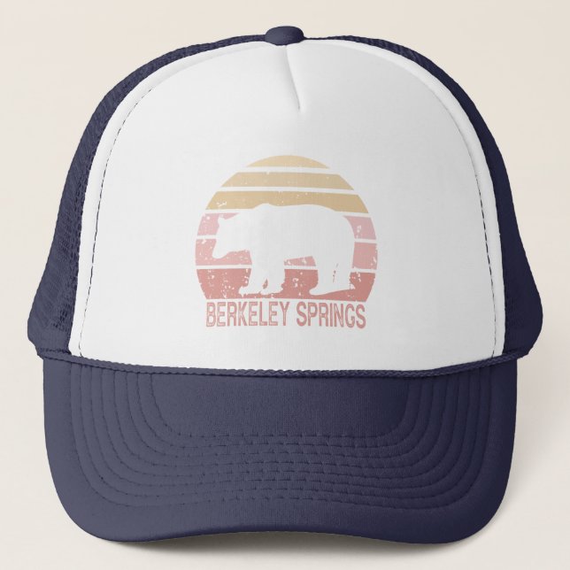 Gorra De Camionero Berkeley Springs West Virginia Retro Bear (Anverso)