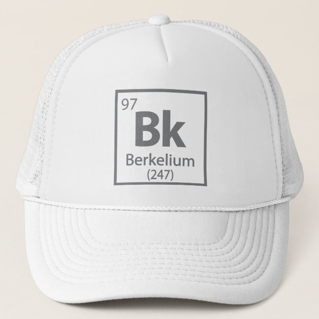 Gorra De Camionero Berkelium - Tabla periódica de ciencias de Berkele (Anverso)