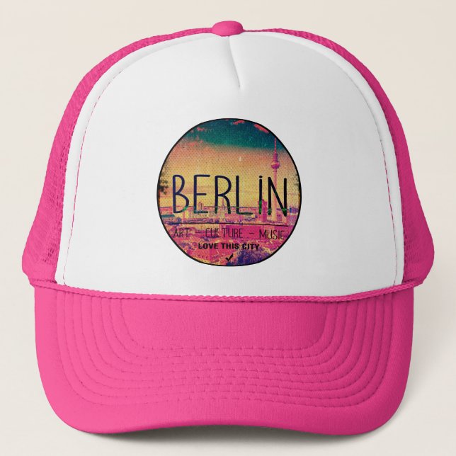 Gorra De Camionero Berlín, serie Love This City, círculo (Anverso)
