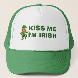 Gorra De Camionero Bésame Im Irlandés Funny St Patricks Day Leprechau